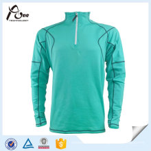 Nylon Elasthane Stand Collar Shirt Gym Vêtements